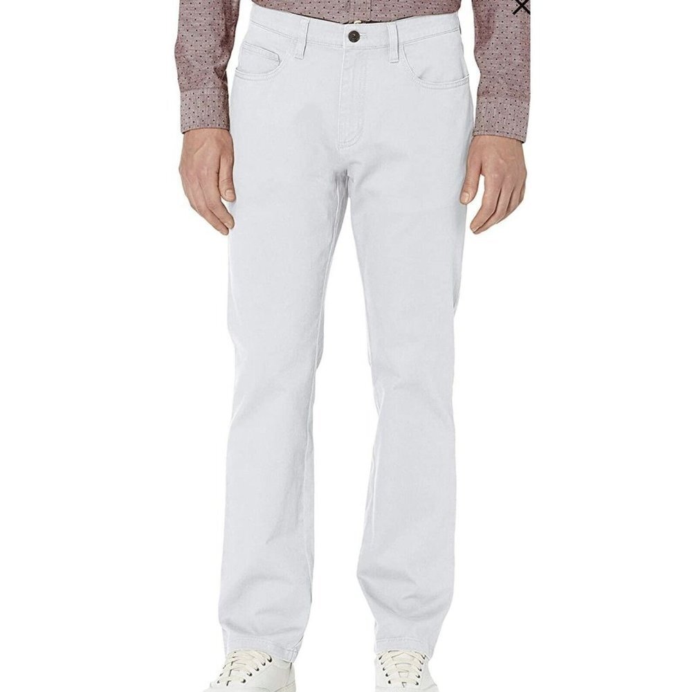 Goodthreads Men's Straight-Fit 5Pocket Comfort Stretch Chino Pant Grey 30W/30L - Picture 2 of 4